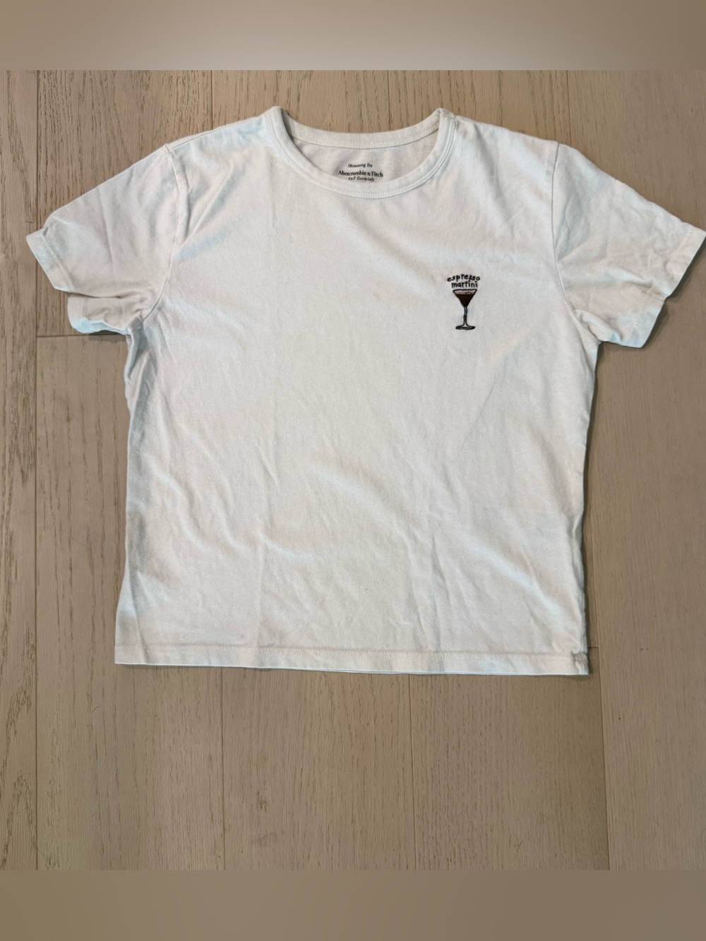 Crewneck Tee with Embroidered espresso Martini